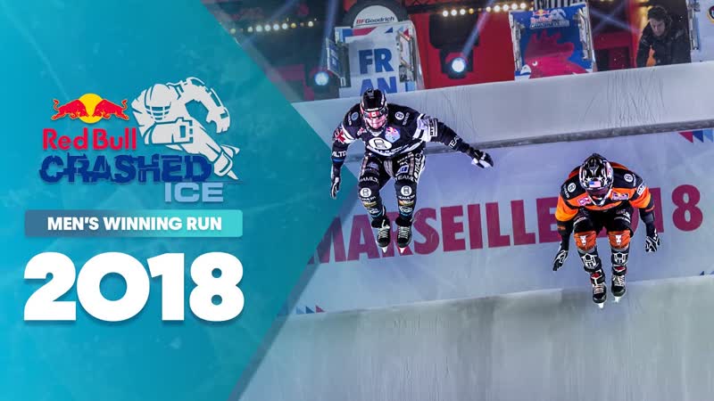 Mens Winning Run Of Red Bull Crashed Ice 2018 France, Red Bull Crashed Ice