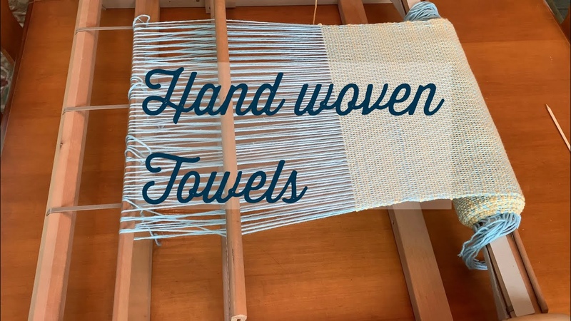 Hand Woven towels learn to weave rigid heddle loom simple weaving how to weave cotton