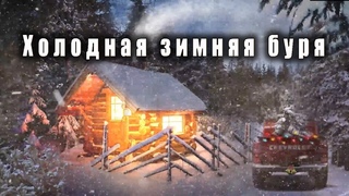 Спите спокойно под звуки метели возле  домика в лесу