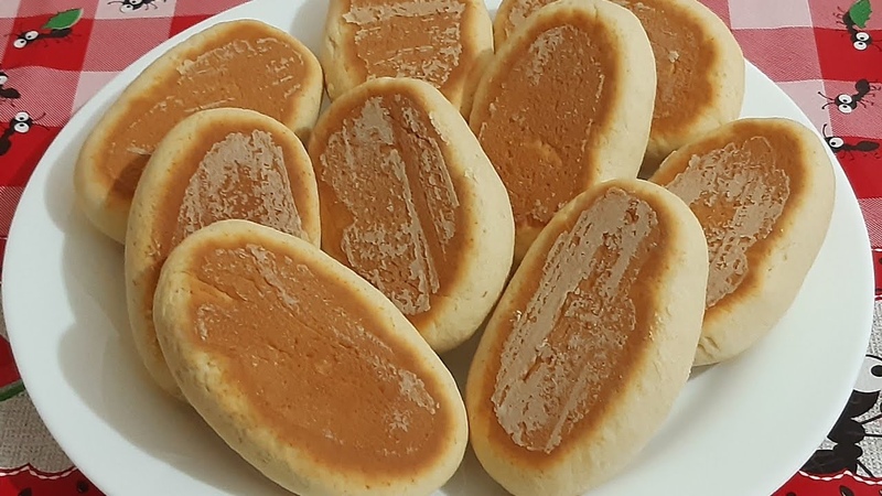 Bolacha de creme de leite que derrete na boca, bem