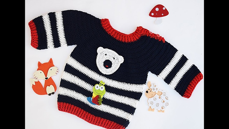 Sailor crochet sweater, crochet,