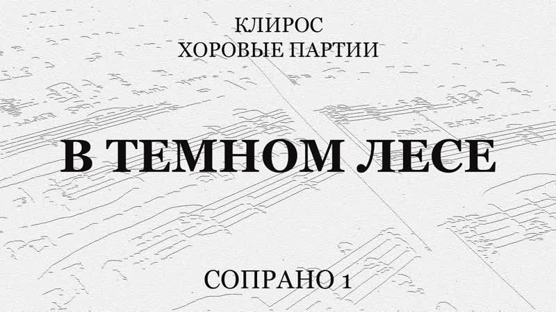 В темном лесе. In the dark forest. Сопрано