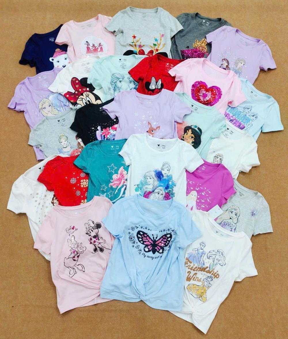 Áo cườm Disney xinh xinh cho mùa hè năng động : Set 2 áo gái Disney hàng hè, tay ngắn cho bé gái , size 12m-12t,