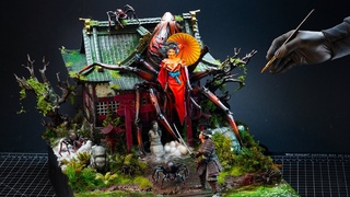 Spider Demon vs. Samurai (Diorama Build)