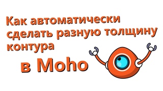 Как автоматически сделать разную толщину контура в Moho - 1