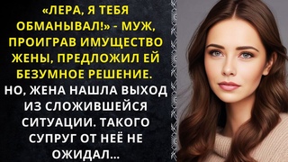Лера, я тебя обманывал! - муж, проиграв имущество жены, предложил ей безумное решение. Но жена...