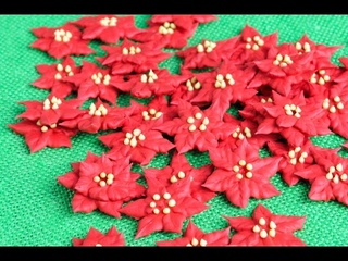 ROYAL ICING POINSETTIA FLOWERS, HANIELA’S