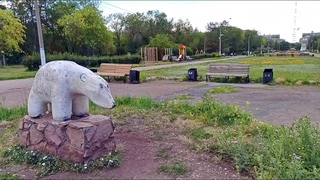 Магнитогорск, сквер Трёх поколений, полный обзор ()