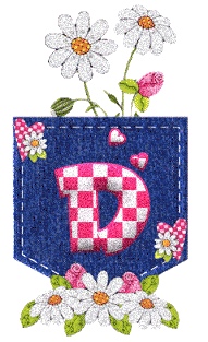 алфавитный карман с цветами, image #4