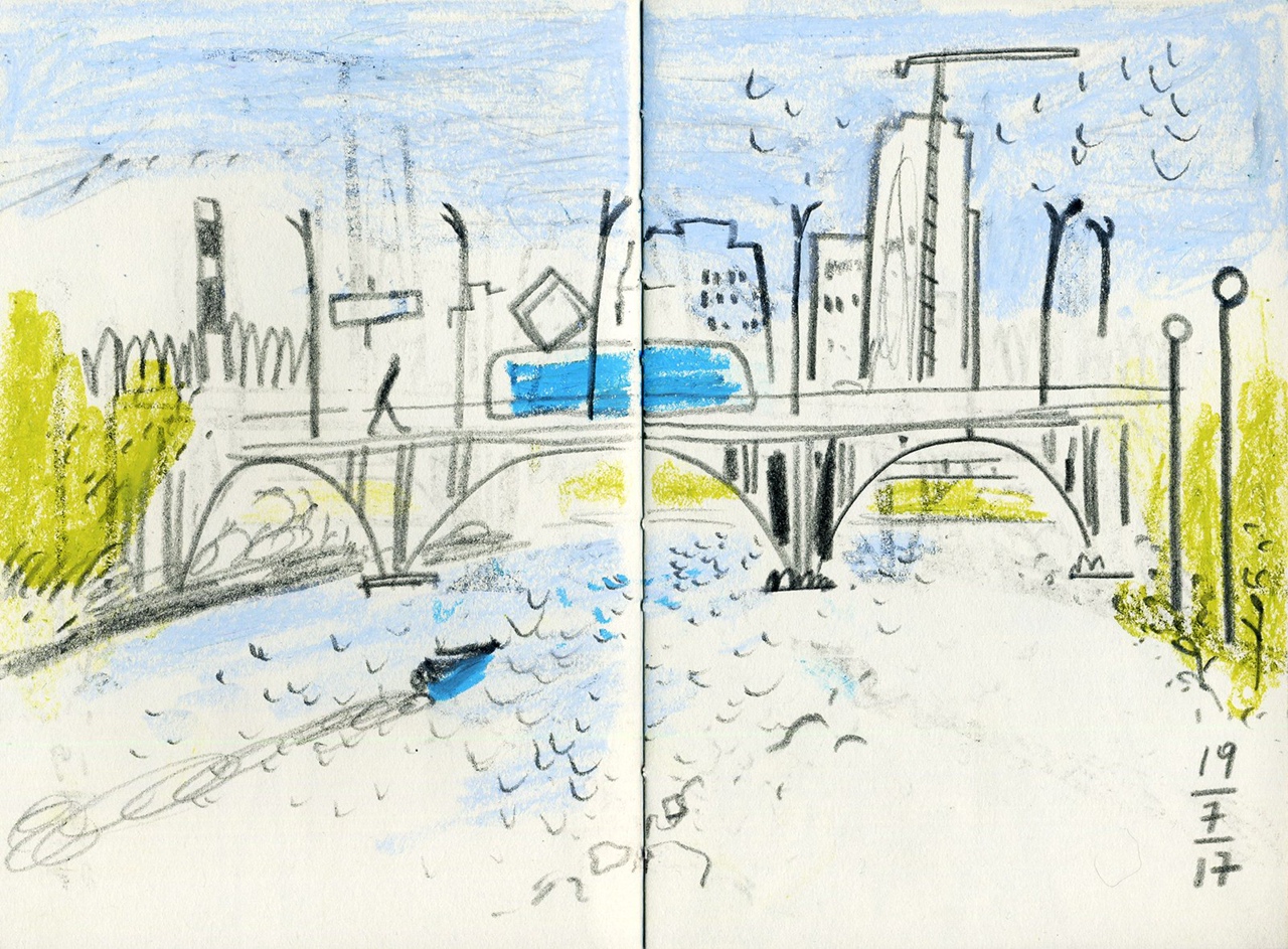 Рисование реки Исеть