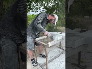 Резка гранита. Изготовление креста из гранитной плиты
