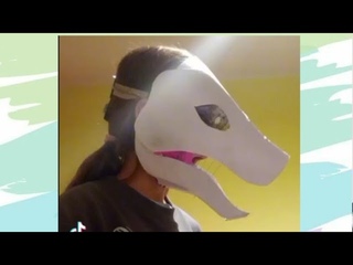 How to create a DinoMask with paper for furries and Mask creaters