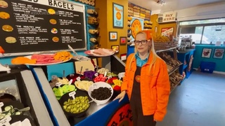 At Feltz Bagels, a bagel made of felt can satisfy your appetite for art