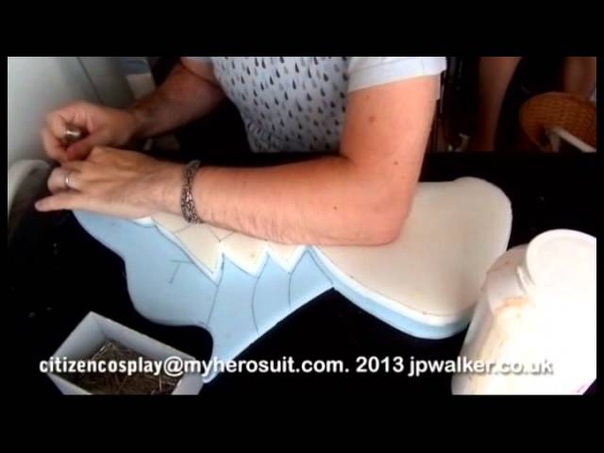 my hero suit making the chest out of foam and latex