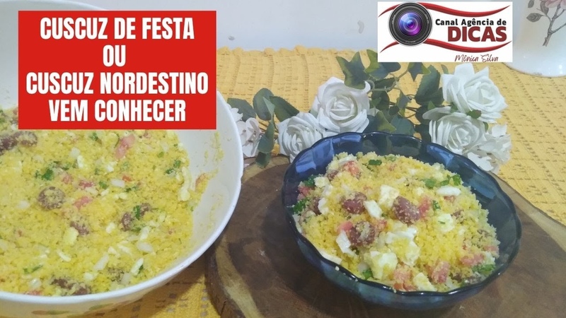 CUSCUZ DE FESTA, IDEAL PARA O CAFÉ DA MANHÃ, ALMOÇ O E