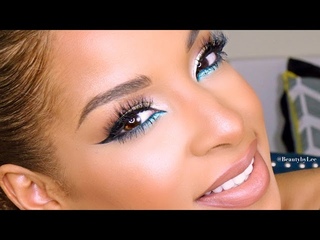 Prom Makeup Tutorial Neutrals and Teal | BeautybyLee