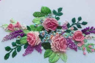 Flower Embroidery || Цветочная Вышивка #malina_gm